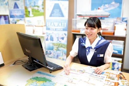 旅行を通して多くの人を笑顔にし、海外旅行の提案ができるスタッフに